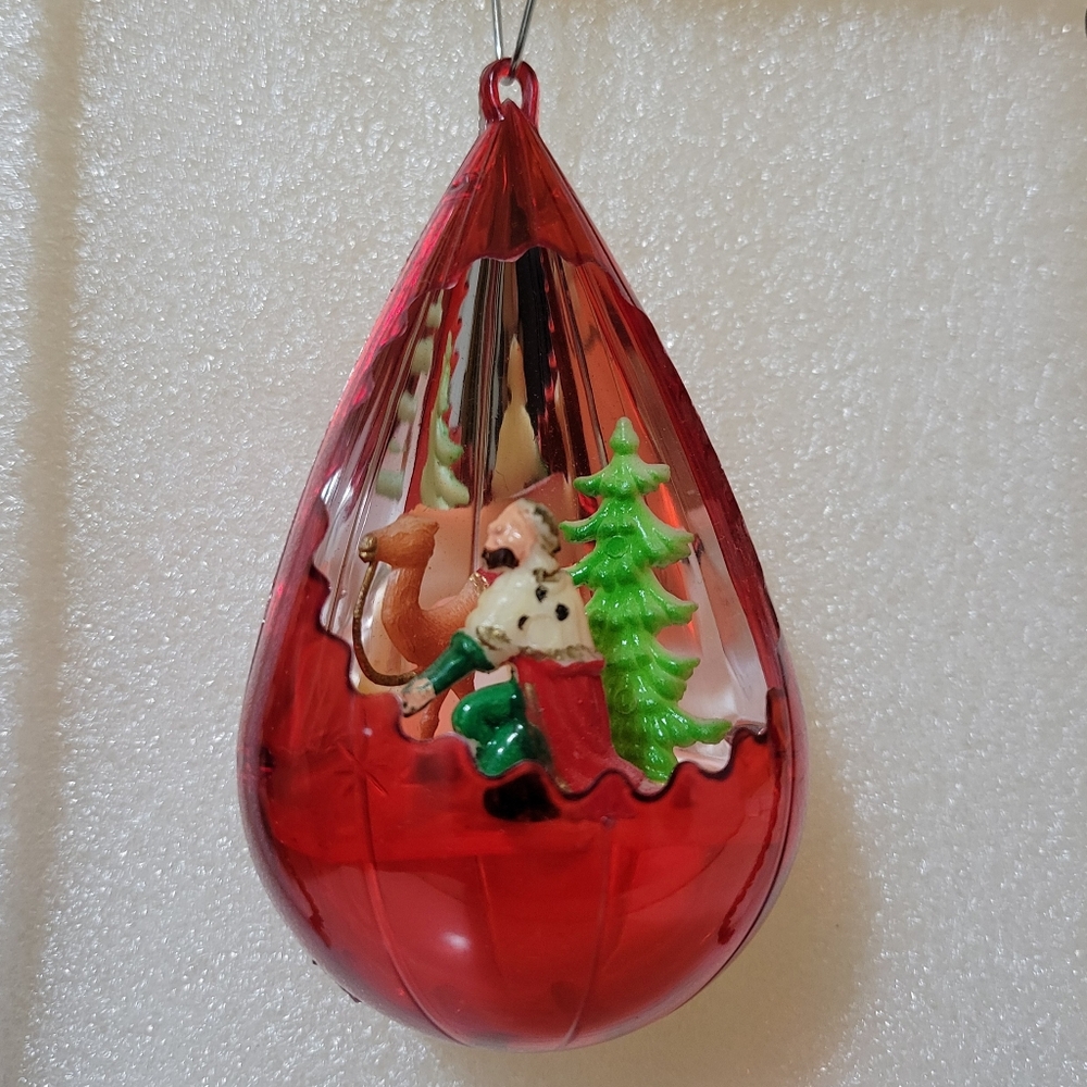 Vintage 1950's Diorama Christmas tree ornament, Wise man,  Gaspar with Camel